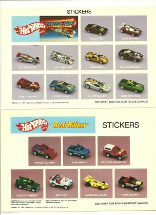 Hotwheels Hot Wheels Stickers Collector Vintage Advertisement Promo Rare Unique