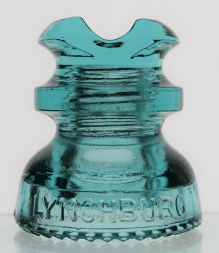 Light Aqua Cd 251 Lynchburg Made In No.  1 U.  S.  A.  Glass Insulator