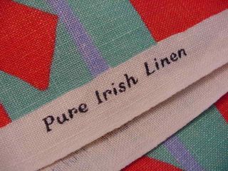 Vintage Pure Irish Linen Kitchen Towel CATS 2