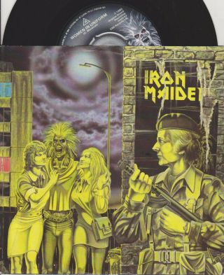 Iron Maiden Women In Uniform / Invasion 7 " Picture Sleeve 1980 Emi 5105