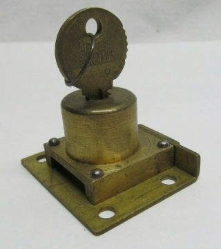Mills Novelty Co Antique Slot Machine Lock,  Key W/matching Numbers Bell N69632