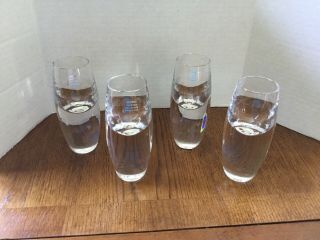 CRATE & BARREL - KROSNO - POLAND - WEIGHTED SHOT GLASSES - SET OF 4 - 2