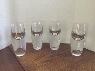 CRATE & BARREL - KROSNO - POLAND - WEIGHTED SHOT GLASSES - SET OF 4 - 3