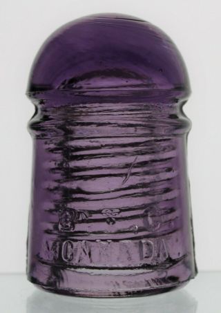 Purple Cd 102 B.  T.  C.  Canada Pony Glass Insulator