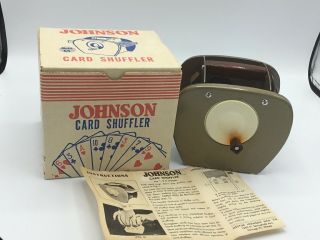 Rare Vintage Nestor Johnson Mfg Co Model 65 Card Shuffler.