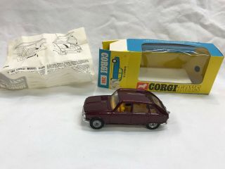 Corgi Toys 260 Renault 16,  W/box,  Maroon