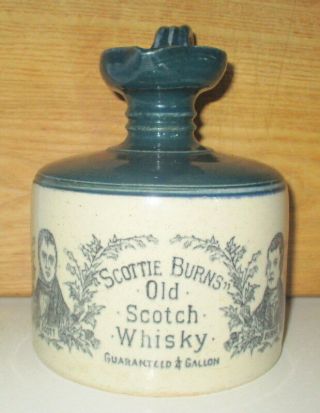Rare Antique Scottie Burns Old Scotch Whisky 1/4 Gallon Jug