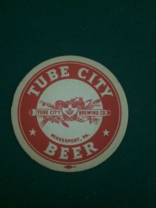 Tube City Brewing Co,  Mckeesport Pa - Vintage Coaster