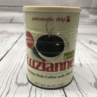 Vintage Luzianne Automatic Drip Coffee Tin Can Cajun - Creole Premium Blend SH3 2