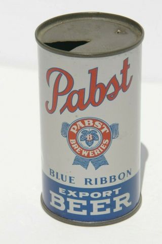 PABST BLUE RIBBON EXPORT INSTRUCTIONAL FLAT TOP BEER CAN INTERNAL REV TAX PAID 4