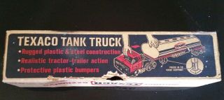 vintage TEXACO plastic & steel toy TANK TRUCK 24 