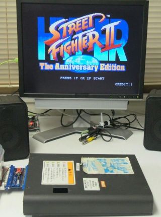 Hyper Street Fighter 2 A,  B Board Black Japan Cps2 Jamma Pcb
