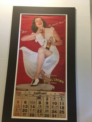 R C Royal Crown Cola 1941 " Barber Shop " Soda Pop Advertising Calendar