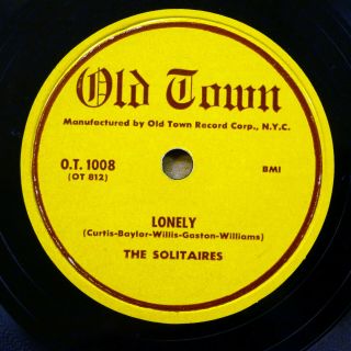 The Solitaires Doowop 78 Lonely Chances I 