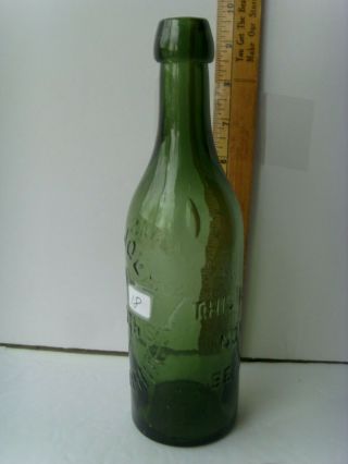 Antique hand blown Blob Soda or Beer “Chas.  Jolly - Phila 