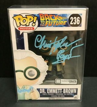 Back To The Future Doc Brown Funko Pop Signed By Christopher Lloyd - Exclusive