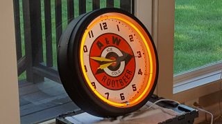 A&w Root Beer 20 " Neon Clock Large Sign