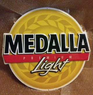 Medalla Light Premium Beer Metal Sign Collectable Rare