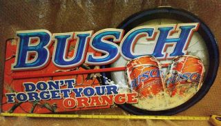 Busch Beer Orange Camo Hunting Rare Collectable Metal Sign Bar Man Cave