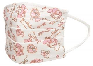 Sanrio My Melody Three - Layer Structure Non - Woven Fabric Mask 10 Sheets F/s Track