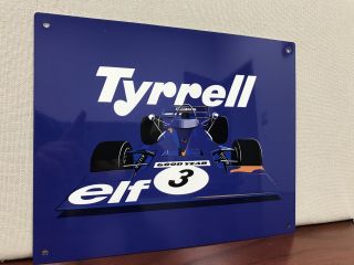 F1 Formula One 1 Team Tyrrell Elf Good Year Metal Sign Vintage Style