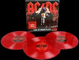 Ac/dc Live At River Plate 19 Tracks Limited Edition Triple Red Vinyl 3 Lp Set