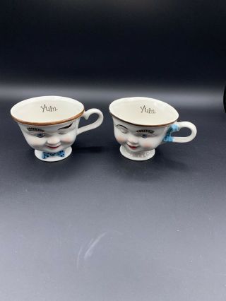 Baileys Irish Cream YUM Cups Winking Eye Face Mr & Mrs Coffee Mugs / Tea Cups 4