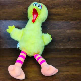 Vintage Playskool 1986 Sesame Street Pull String Talking Big Bird Plush Doll