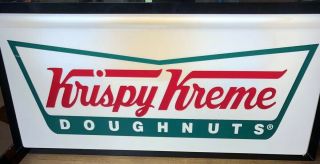Krispy Kreme Doughnuts Lighted Light Box Store Display Sign Double Side