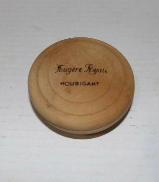 1936 Fougere Royale Houbigant Soap/shaving Wooden Bowl W/lid