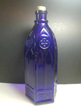 Antique Carters Cathedral Bottle Cobalt Blue 9 - 3/4 " Skinner Provenance