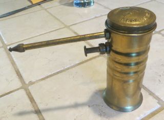 Antique Eagle No.  66 Brass Oil Can Pump Oiler,