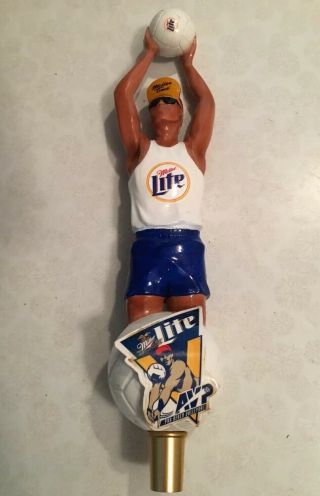 Miller Lite Avp Pro Volleyball 14” Figural Draft Beer Tap Handle,  Rare