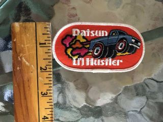 Vintage Datsun Li ' l Hustler Pick Up Truck Embroidered Patch 3