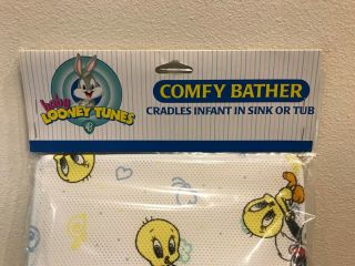 Vintage Baby Looney Tunes Comfy Bather,  Tub Bath rack chair,  Safety 1st,  1998 3