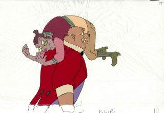 Rock And Rule Animation Cel Of Dizzy And Toad 111 - Rare Most Destroyed