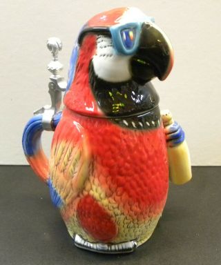 Corona Red Parrot Stein Procemex Germany First Edition Limited Chipped 2