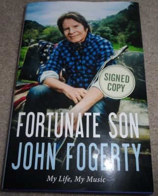 John Fogerty Signed Autographed Book Fortunate Son.  Creedence Clearwater Revival