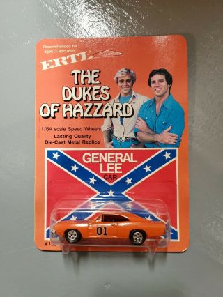 Vintage 1981 Ertl Dukes Of Hazzard General Lee Diecast 1/64 Unpunched Rare