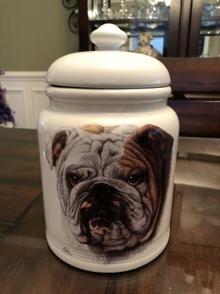 Vladimir English Bulldog Kitchen Canister Dog Treat Jar