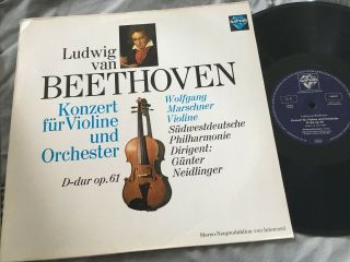 Marschner Beethoven Violin Concerto Neidlinger,  Ed1 Saphir Stereo 77 Lp Nm
