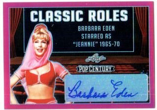 2019 Leaf Pop Century - Auto Card - Classic Roles - Barbara Eden - 7/10