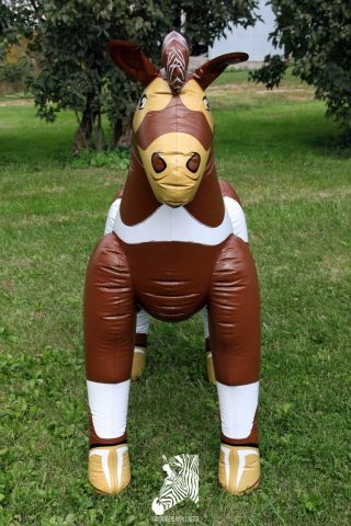 Inflatable 2010 VBS Pony Horse 57 in.  Pinto Paint Brown White Blow Up Decoration 4
