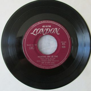 PRESENTIAMO JERRY LEE LEWIS ITALY 1958 EP on LONDON ROCK ' N ' ROLL GEM very rare 7