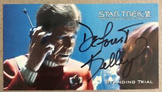 Deforest Kelley Hand Signed Sports Card Star Trek Vi Tos Leonard Mccoy Bones