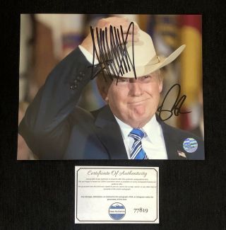 Donald Trump And Mike Pence 8 X 10 Photo Signed Autograph W