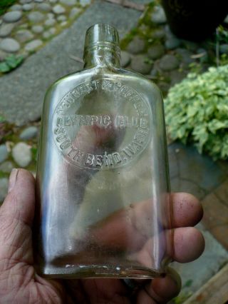 RARE Washington flask NEUBERT & COOPER OLYMPIC CLUB SOUTH BEND,  WASH 1/2 pint 4