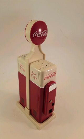 1993 Coca Cola Vintage Salt & Pepper Vending Machine Shakers 7 1/2 " Tall Coke