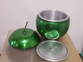 Vintage Anodised Apple Ice Bucket Green 2