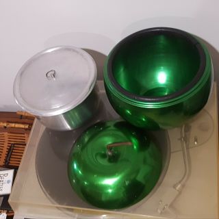 Vintage Anodised Apple Ice Bucket Green 4